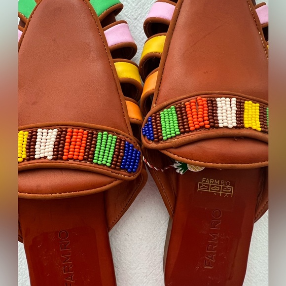 Farm Rio Rust Rainbow beaded mule - Picture 6 of 6